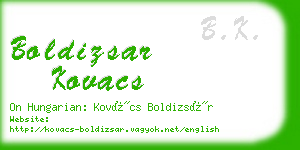 boldizsar kovacs business card